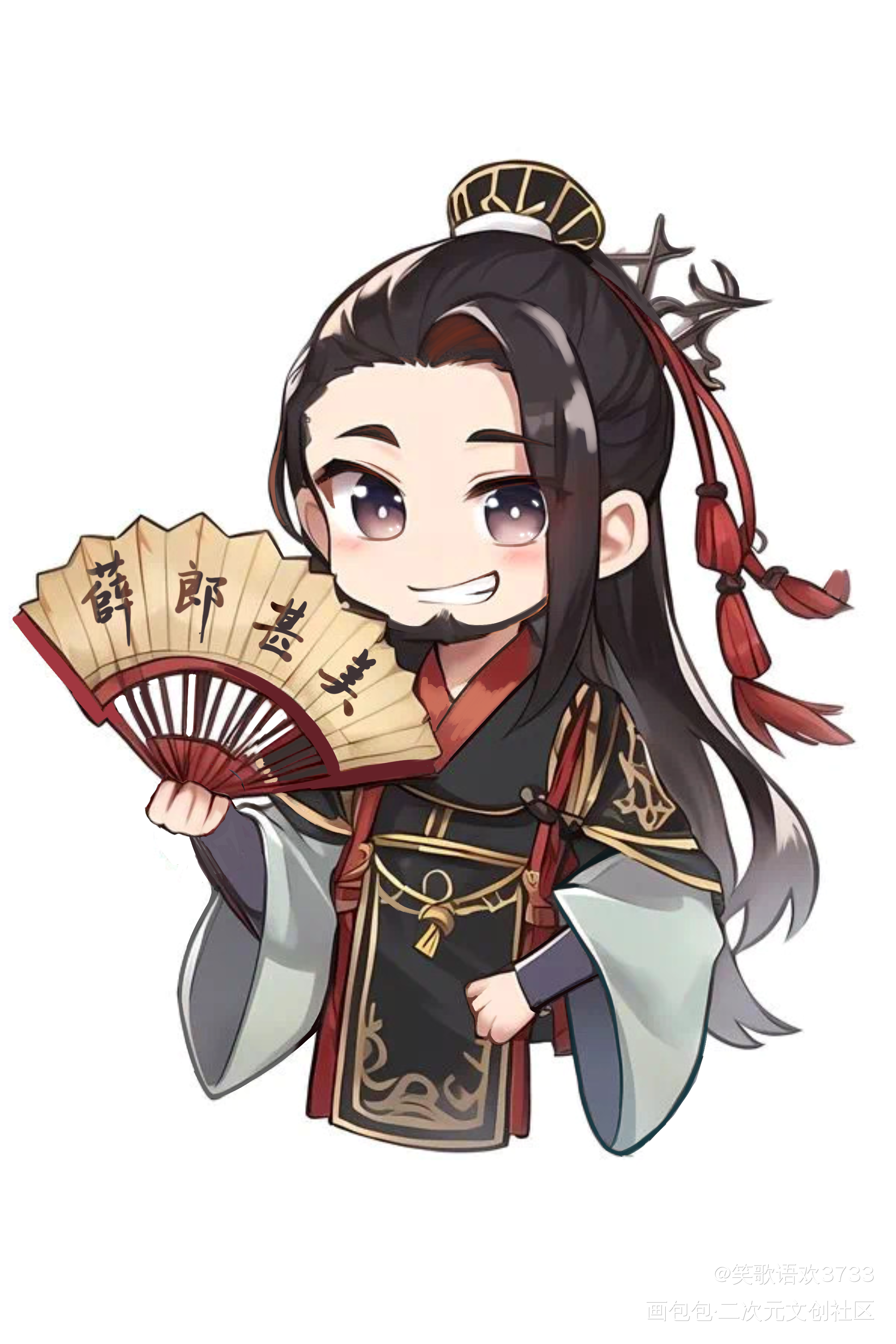 薛郎甚美，世人甚丑_二哈和他的白猫师尊板绘涂绘画作品