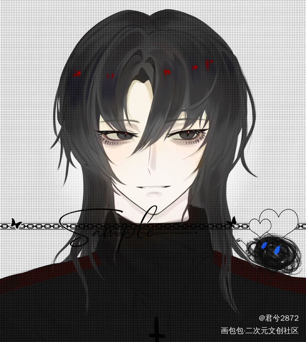 约稿呀_我在惊悚游戏里封神白柳绘画作品