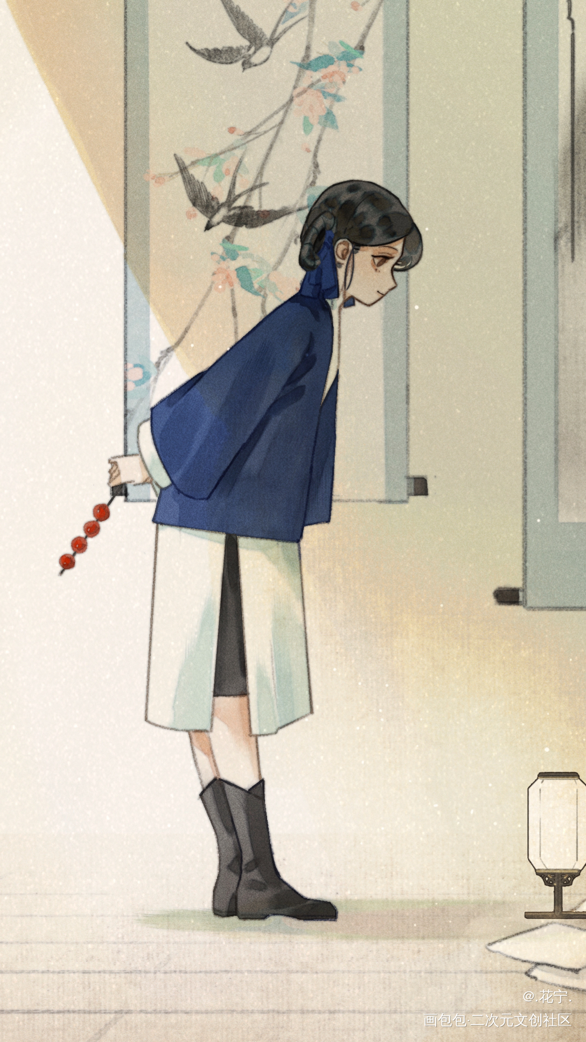 _古风摸鱼原创oc绘画作品