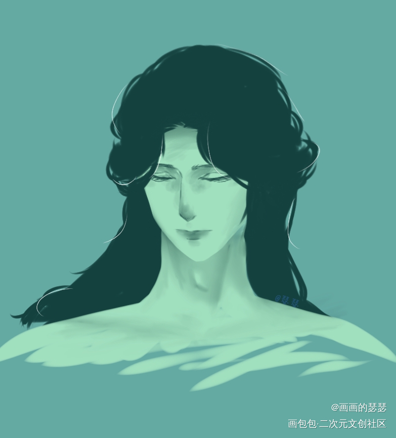 这是个大胆的配色_摸鱼页指绘oc绘画作品
