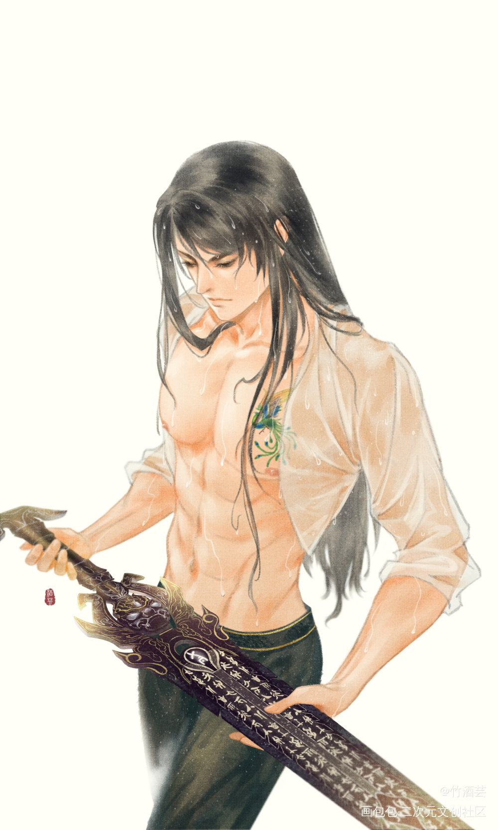 珑俊_天宝伏妖录李景珑孔鸿俊绘画作品