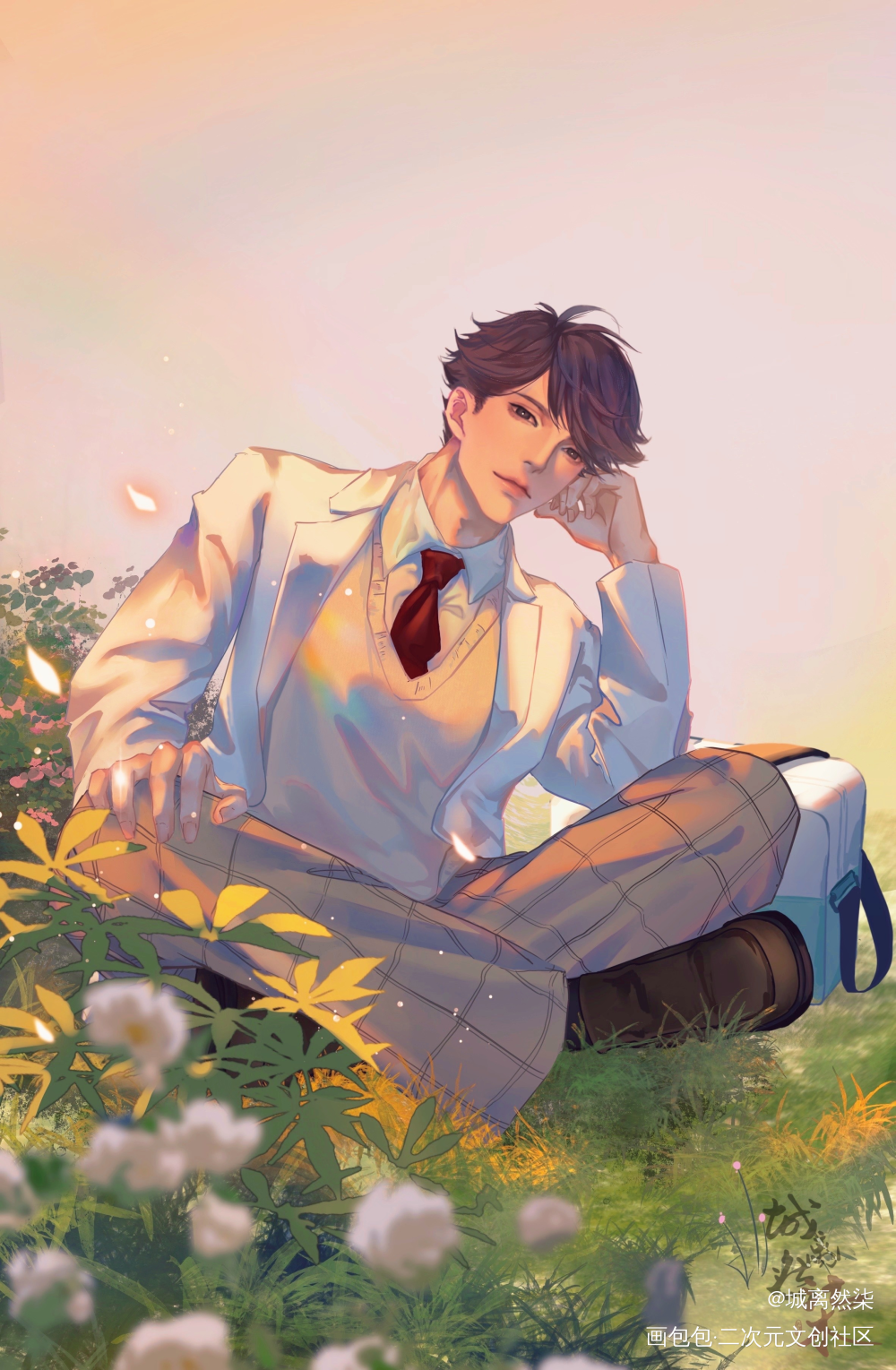 及川彻_排球少年及川彻板绘涂摸鱼绘画作品