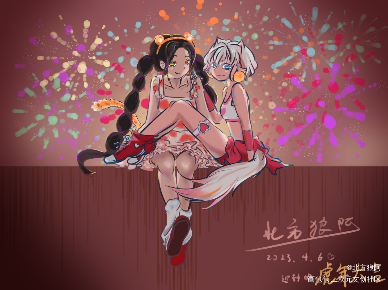 迟到的虎虎年幅_虎年贺图求约稿接稿板绘绘画绘画作品