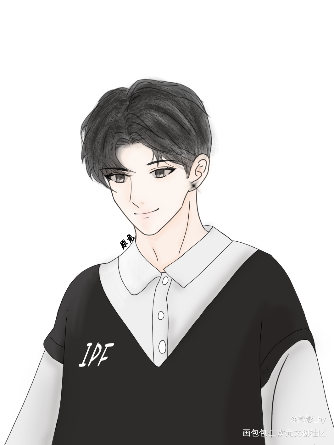 双人头像_188男团竞放李简俞白板绘涂模板绘画作品