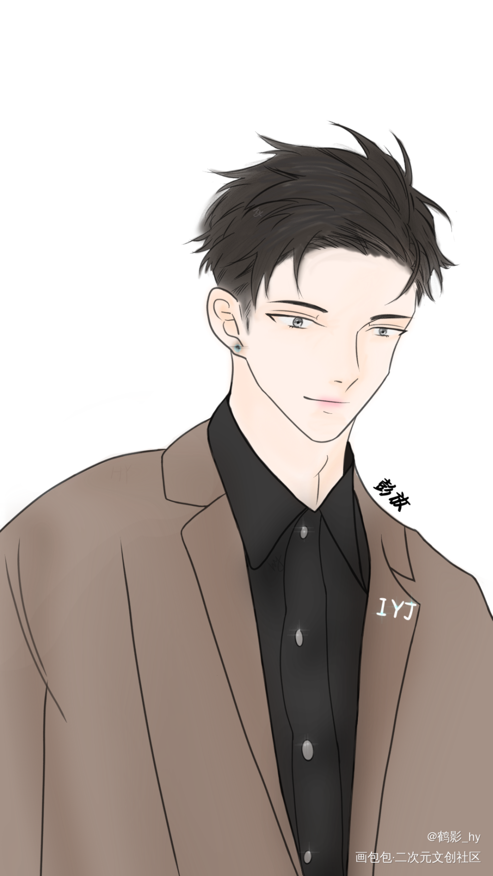 双人头像_188男团竞放李简俞白板绘涂模板绘画作品