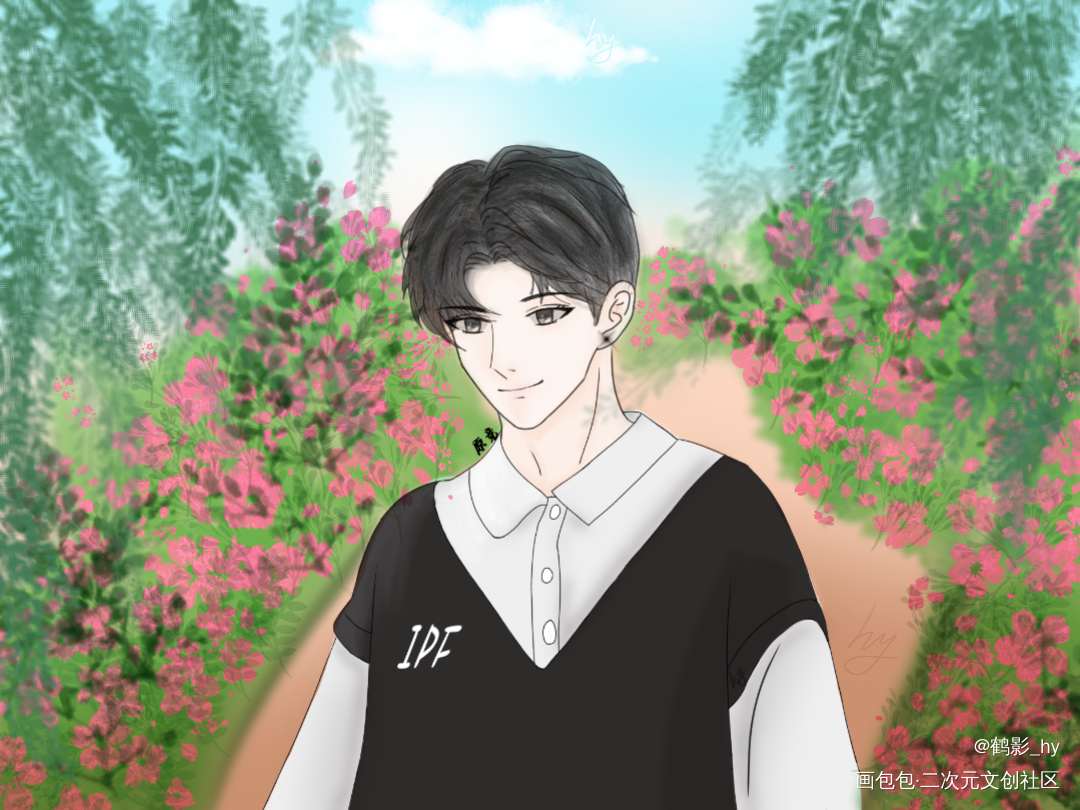 竞放双人照_188男团竞放板绘涂绘画作品