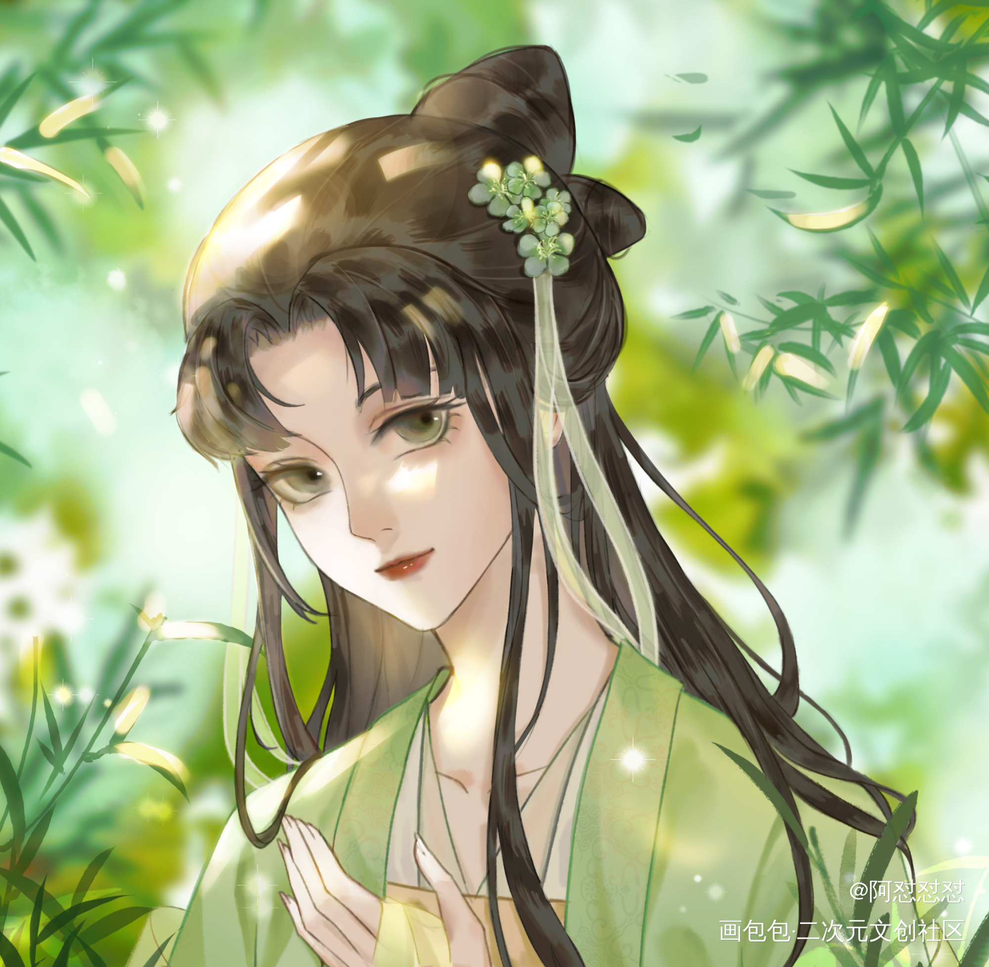 春_摸鱼页绘画作品