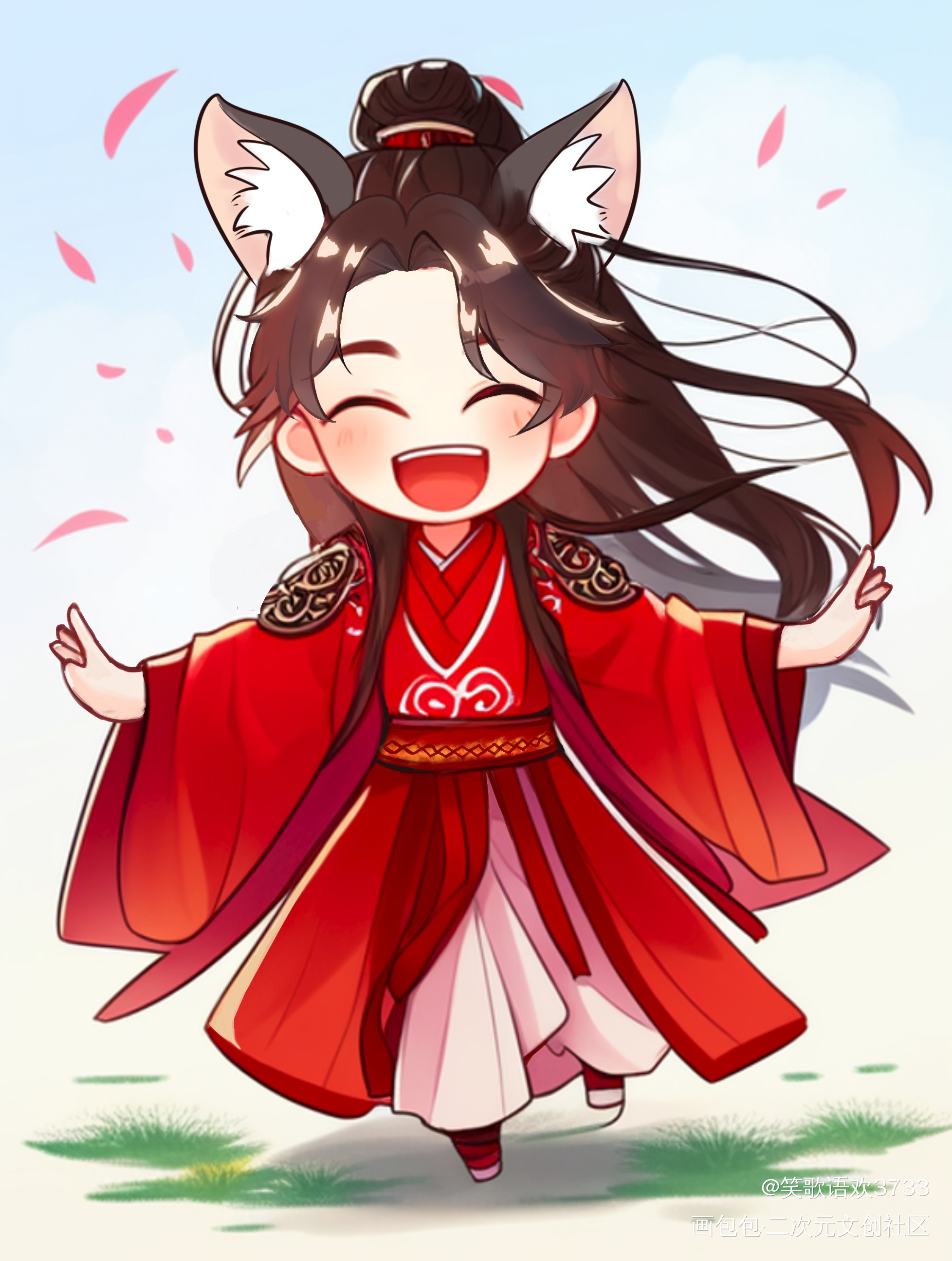 《娶》_二哈和他的白猫师尊燃晚墨燃板绘涂绘画作品