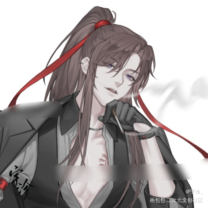现pa 魏无羡立绘_魔道祖师忘羡魏无羡绘画作品