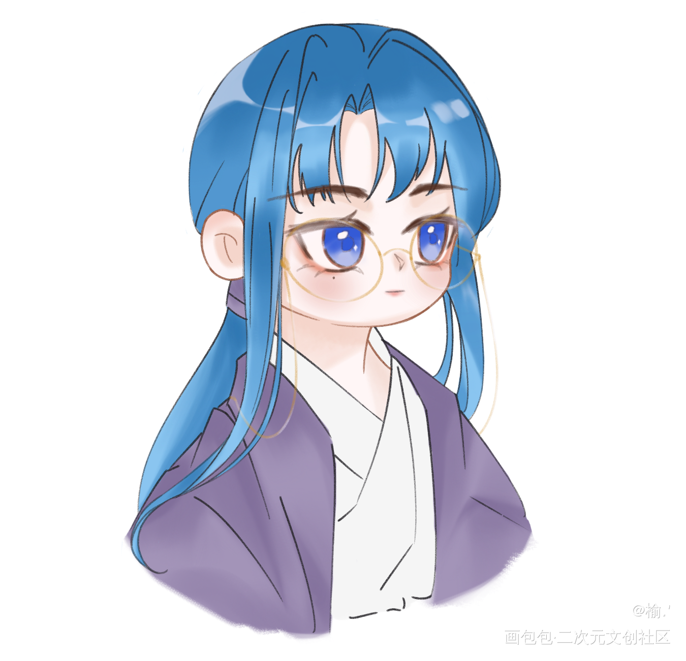 可可爱爱_不健全关系滕瑞雨板绘涂摸鱼页Q版雨总绘画作品