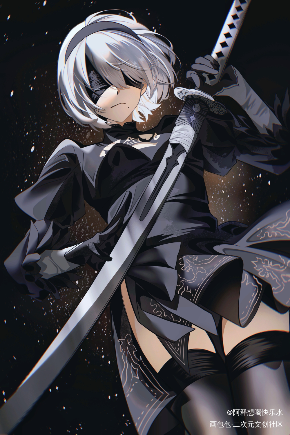 2B_尼尔机械纪元2B绘画作品