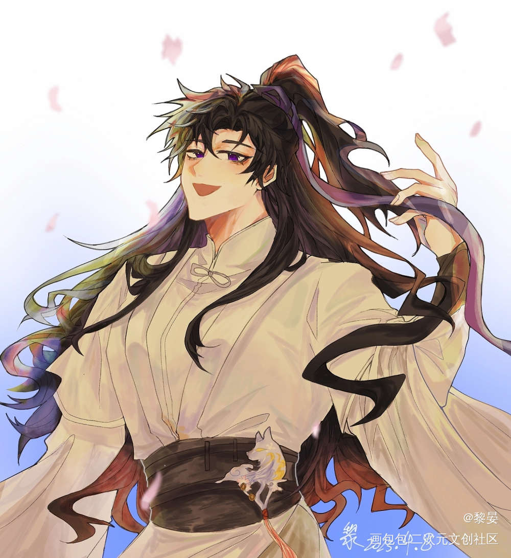 生辰喜乐_二哈和他的白猫师尊墨燃生辰吉乐墨燃绘画作品