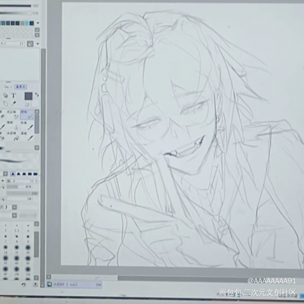 五个月的进步٩(♡㉨♡ )۶_板绘涂绘画作品