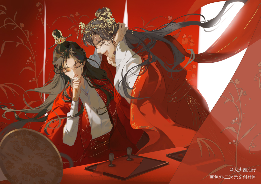 燃贺：悄悄问师尊，燃儿美不美_二哈和他的白猫师尊燃晚绘画作品