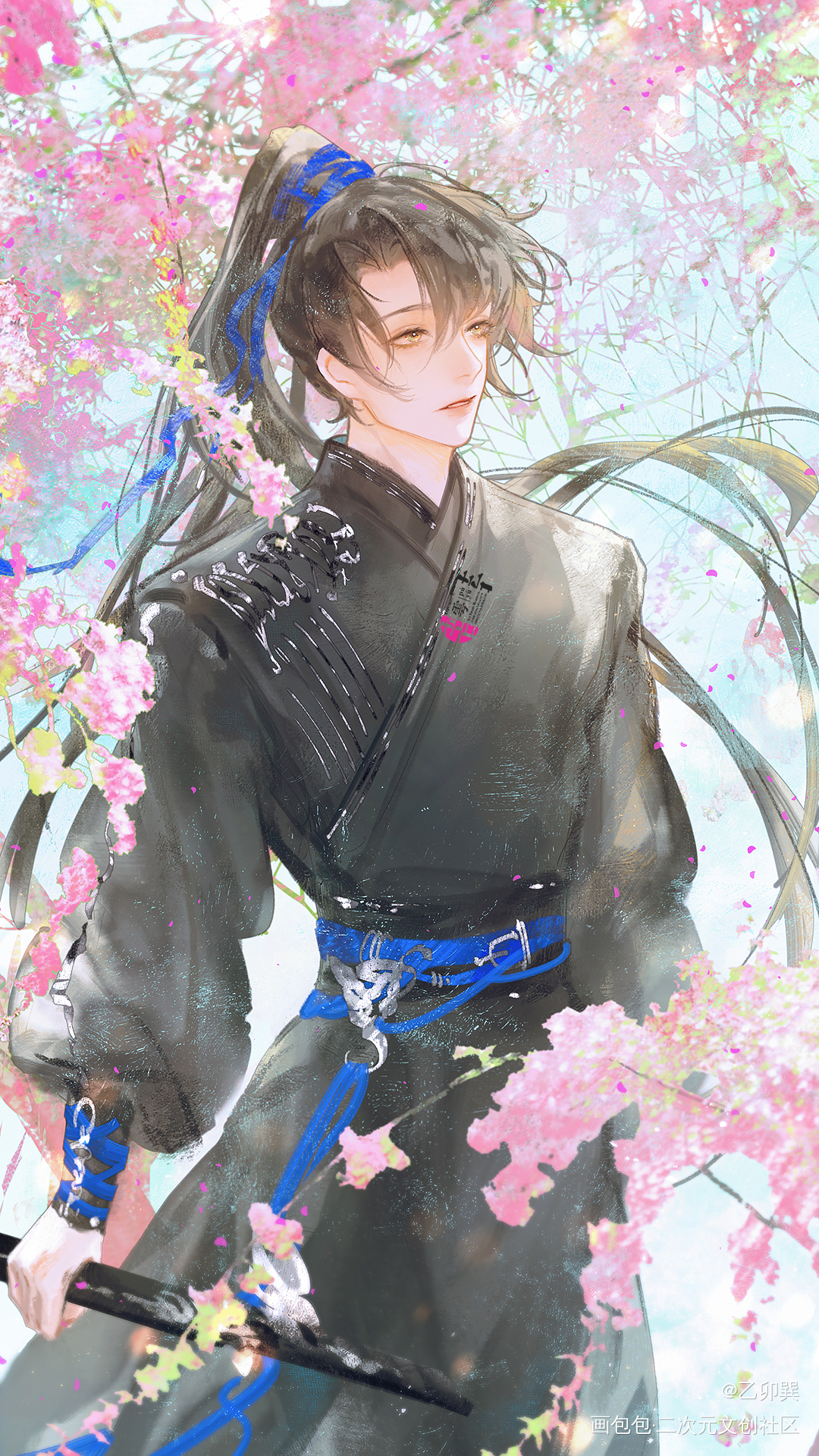 微雨海棠_二哈和他的白猫师尊墨燃生辰吉乐燃晚墨燃古风插画同人绘画绘画作品