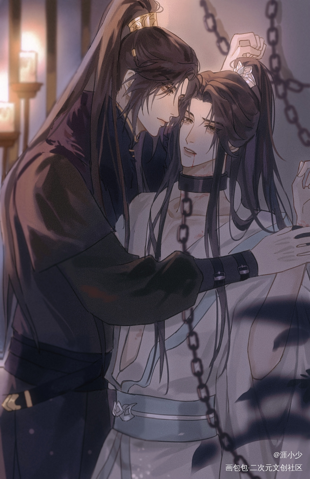 墨燃生贺图_二哈和他的白猫师尊燃晚墨燃楚晚宁绘画作品