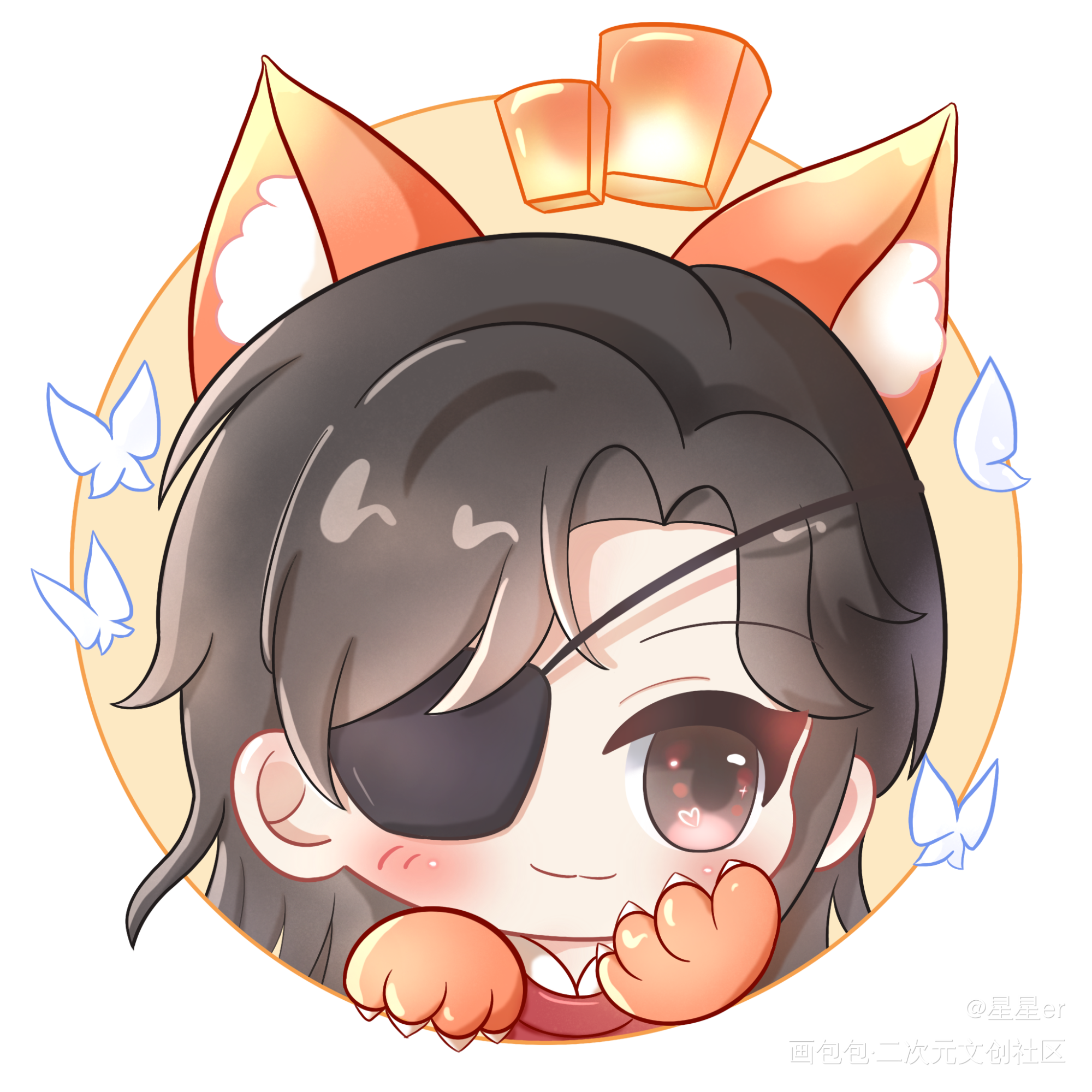 天官赐福——花怜大头_天官赐福花怜谢怜花城绘画作品