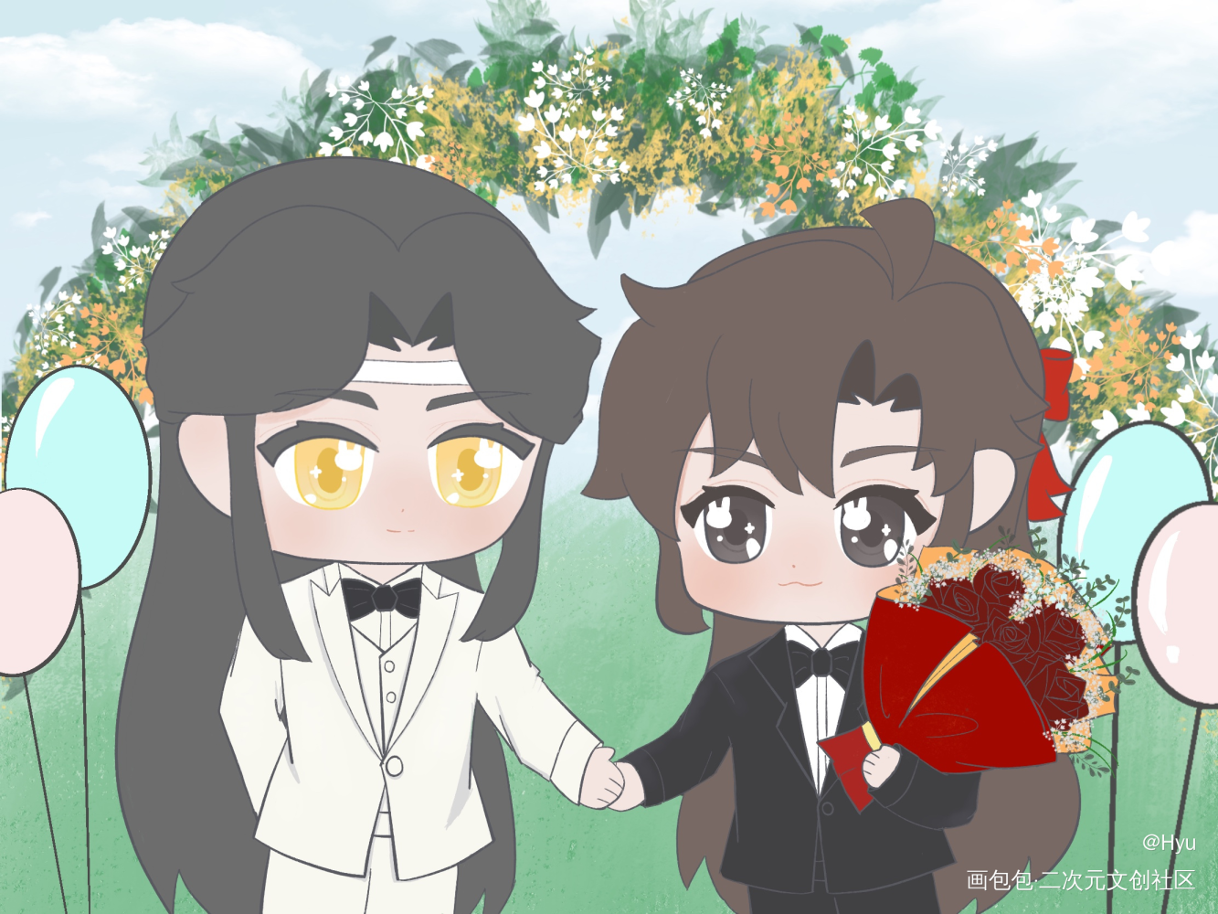 结芬了结芬了_魔道祖师忘羡墨香铜臭绘画作品