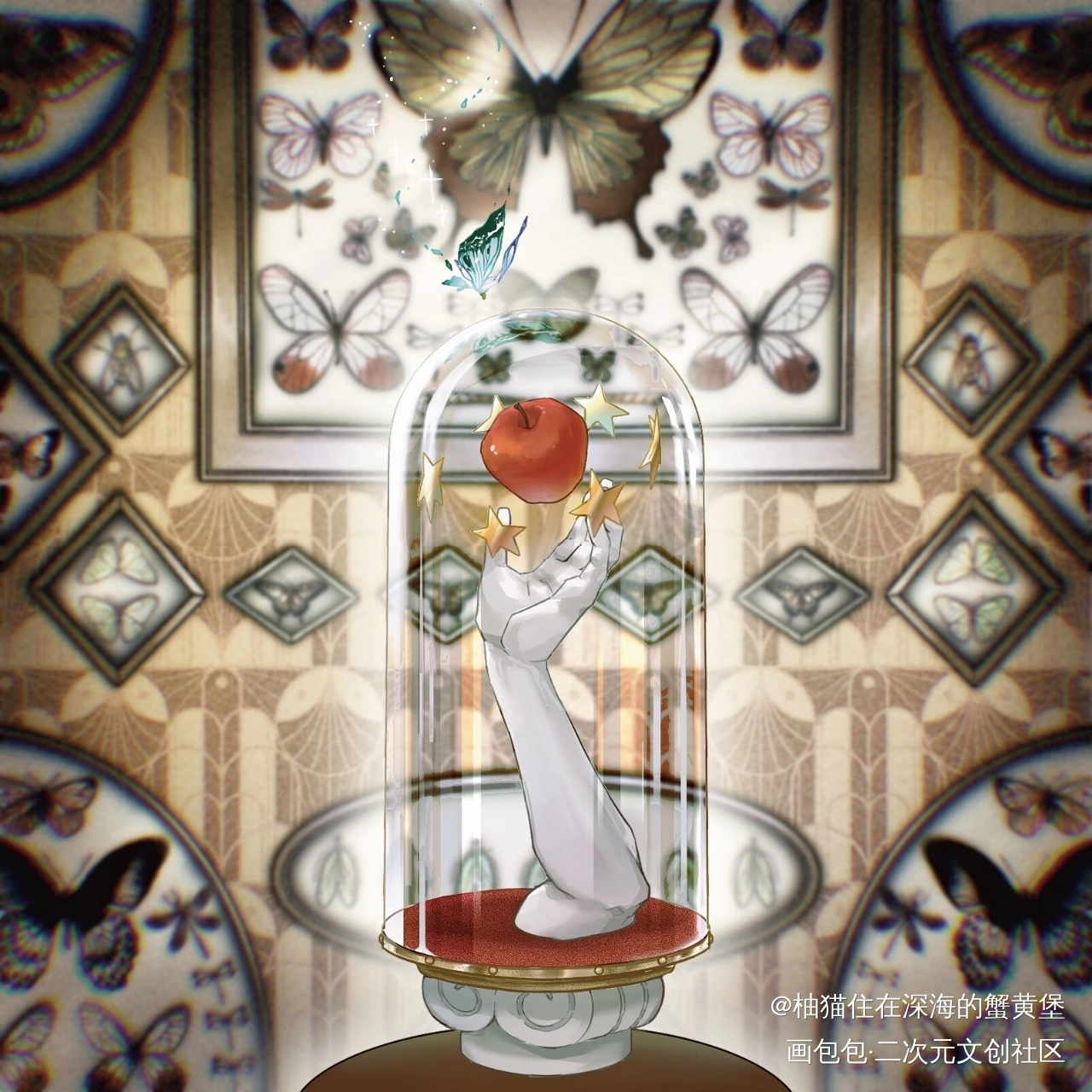 安波里欧的昆虫收藏_JOJO的奇妙冒险板绘涂安波里欧石之海插图procreate绘画作品