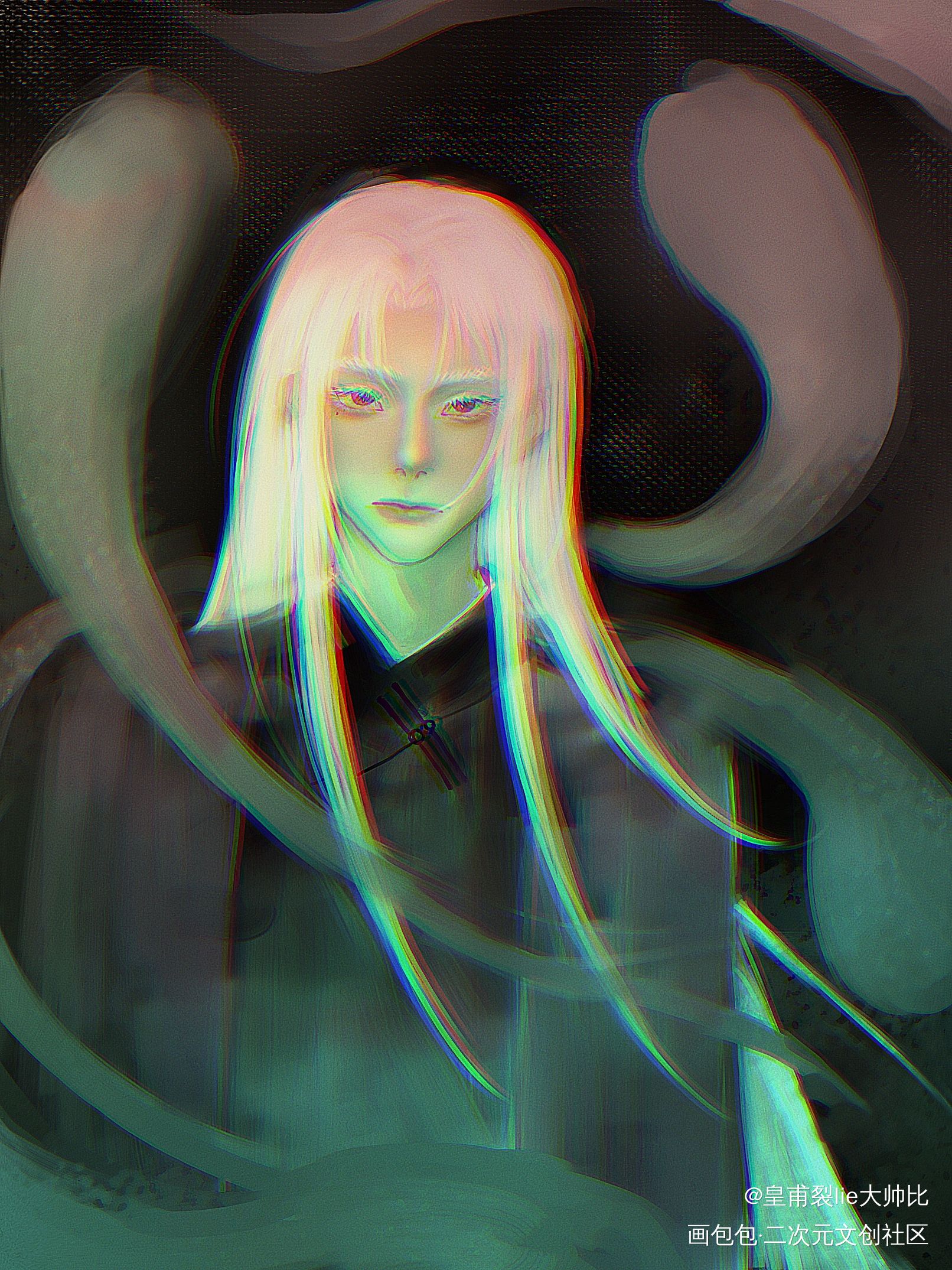 朋友的梦_板绘涂摸鱼原创oc绘画作品