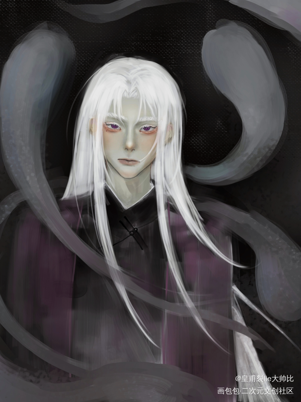朋友的梦_板绘涂摸鱼原创oc绘画作品