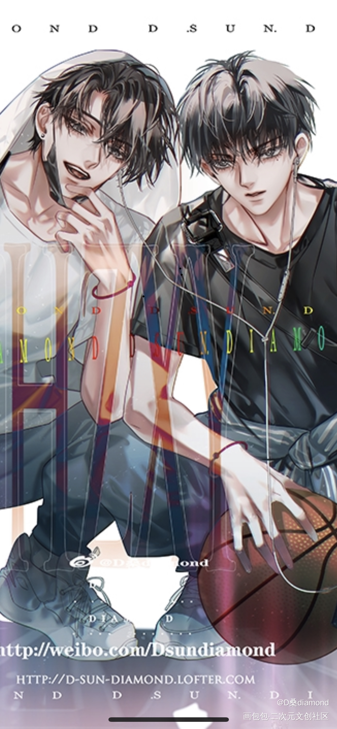 朝俞_伪装学渣朝俞谢俞贺朝插画同人D桑diamond游乐园绘画作品