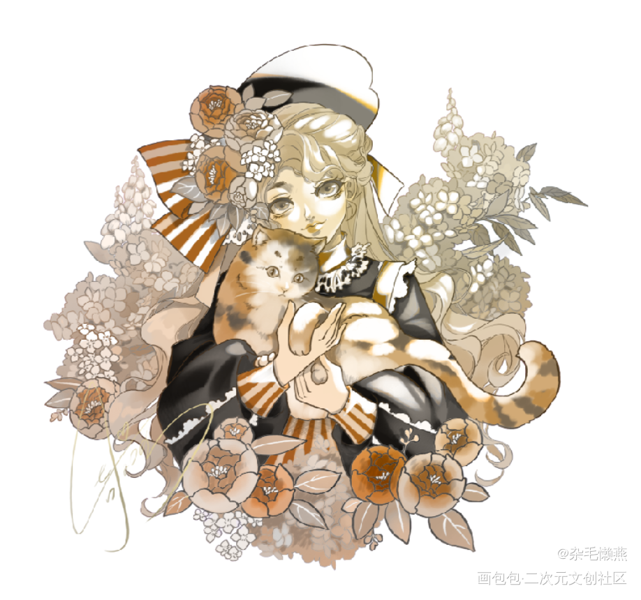 两个配色_板绘涂摸鱼页绘画作品