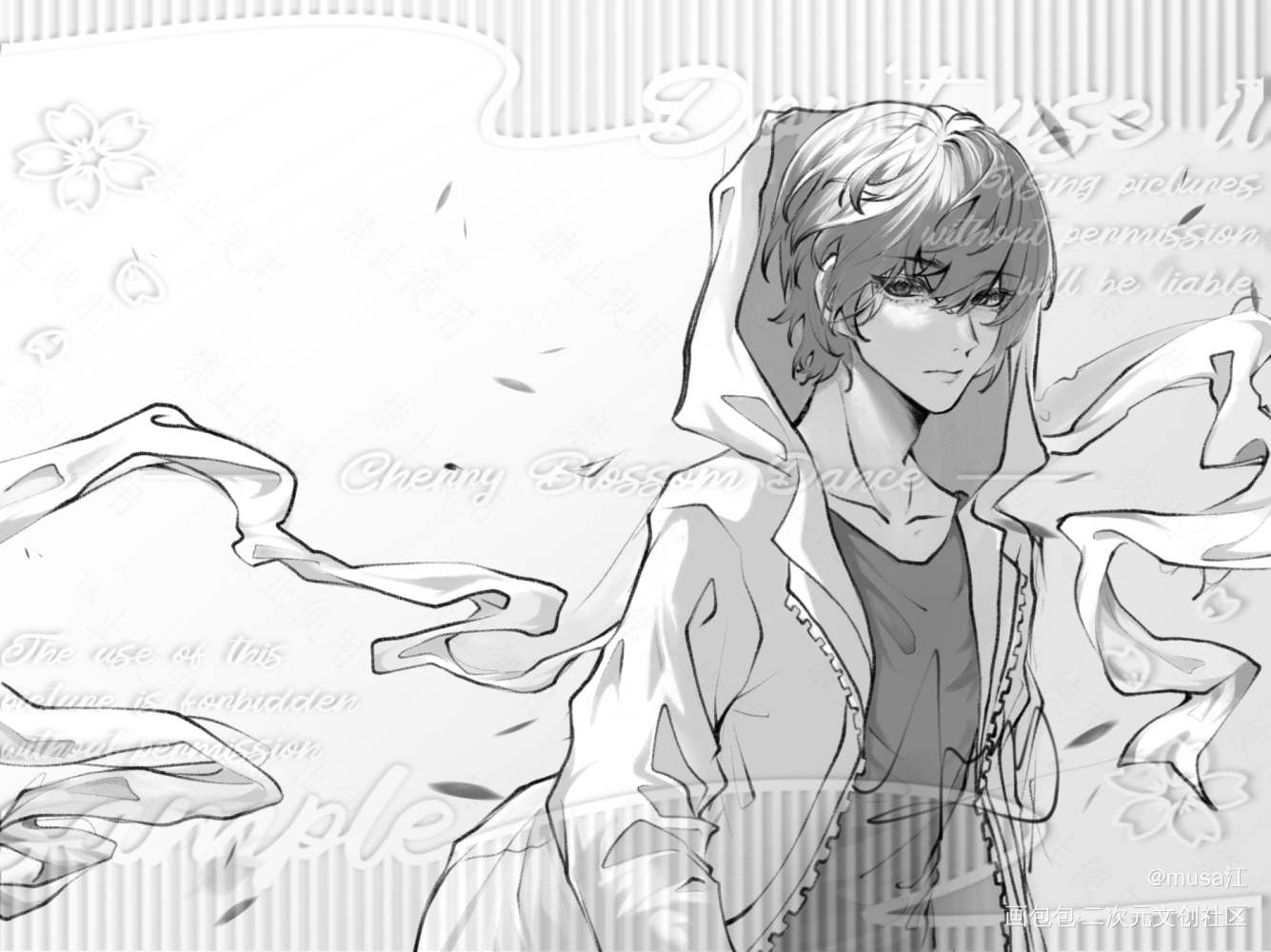 飘带系列_盗墓笔记张起灵绘画作品
