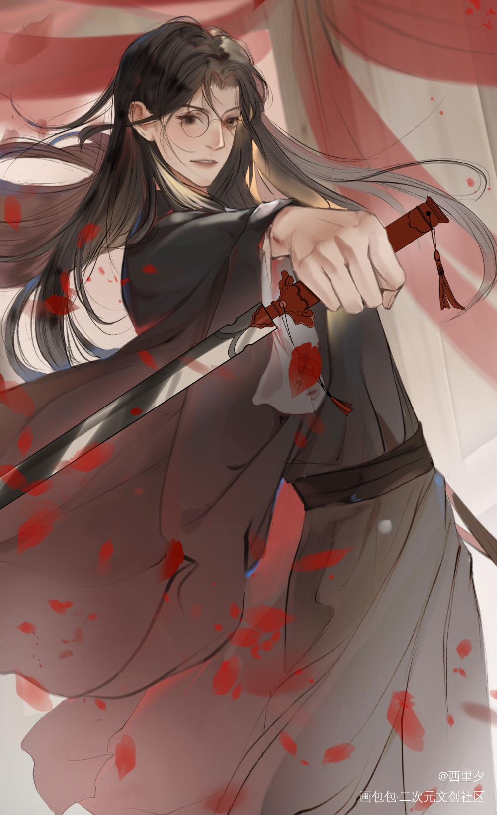 刻落英_杀破狼顾昀板绘涂procreate绘画作品