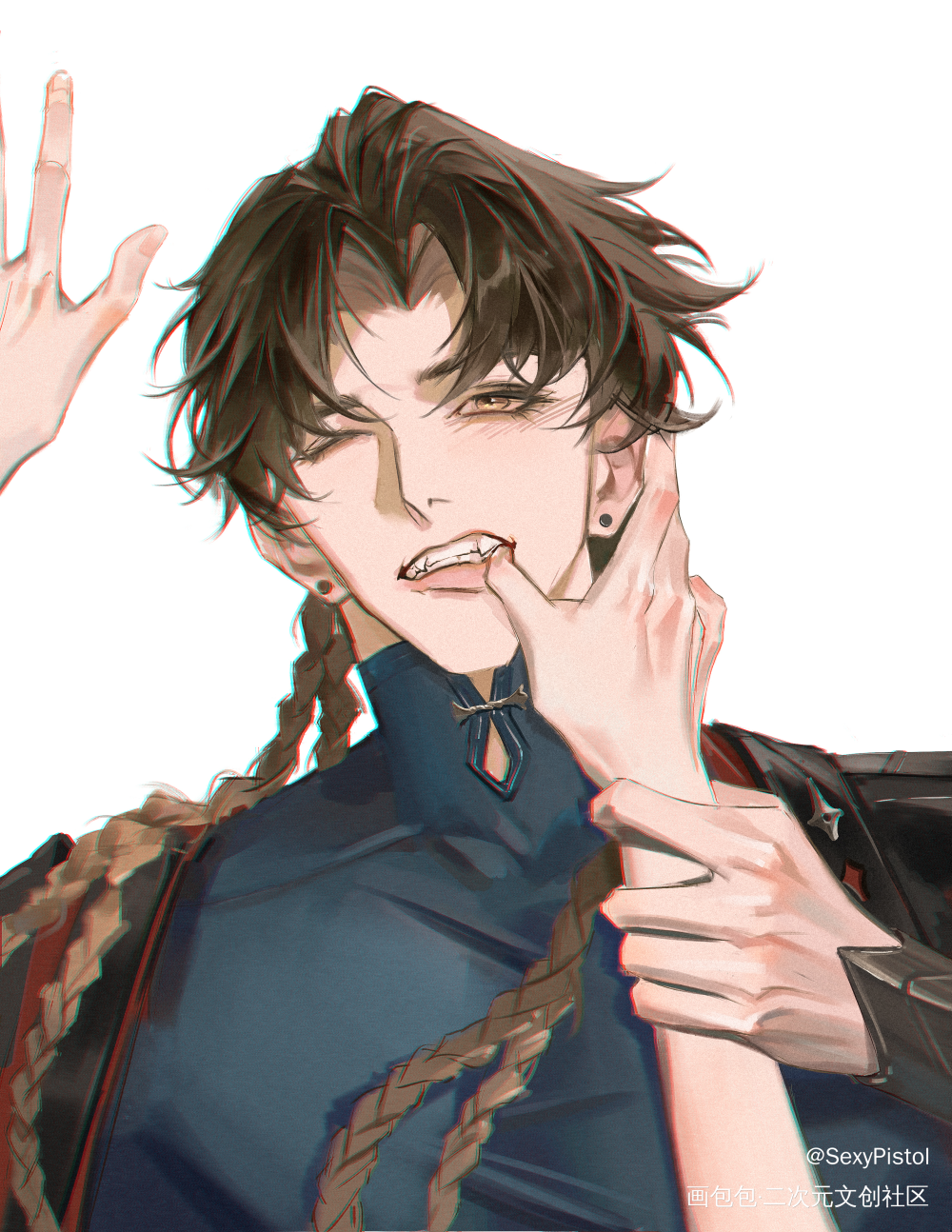 小狗的牙齿_代号鸢刘辩绘画作品