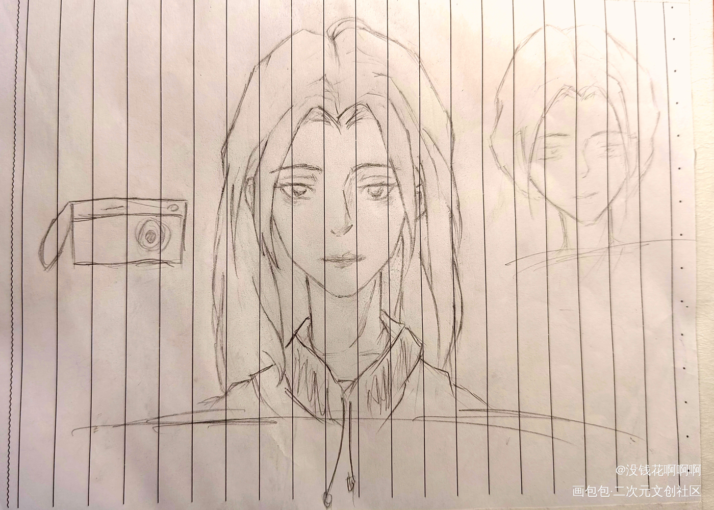 讨厌粗铅笔_少女绘画作品