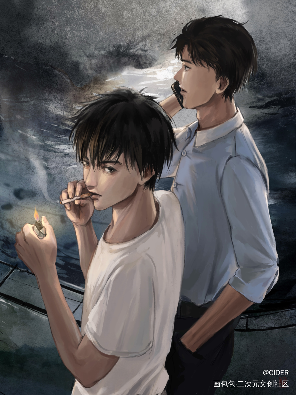 吞海_吞海葱花鱼我要上首推插画同人淮上绘画作品