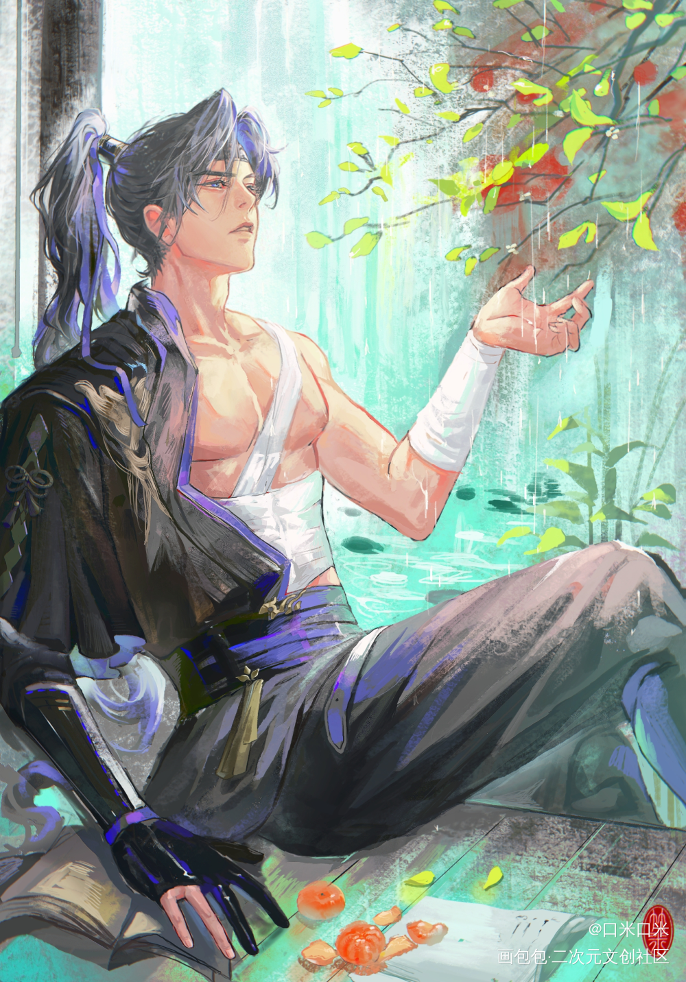 雨_代号鸢同人傅融绘画作品