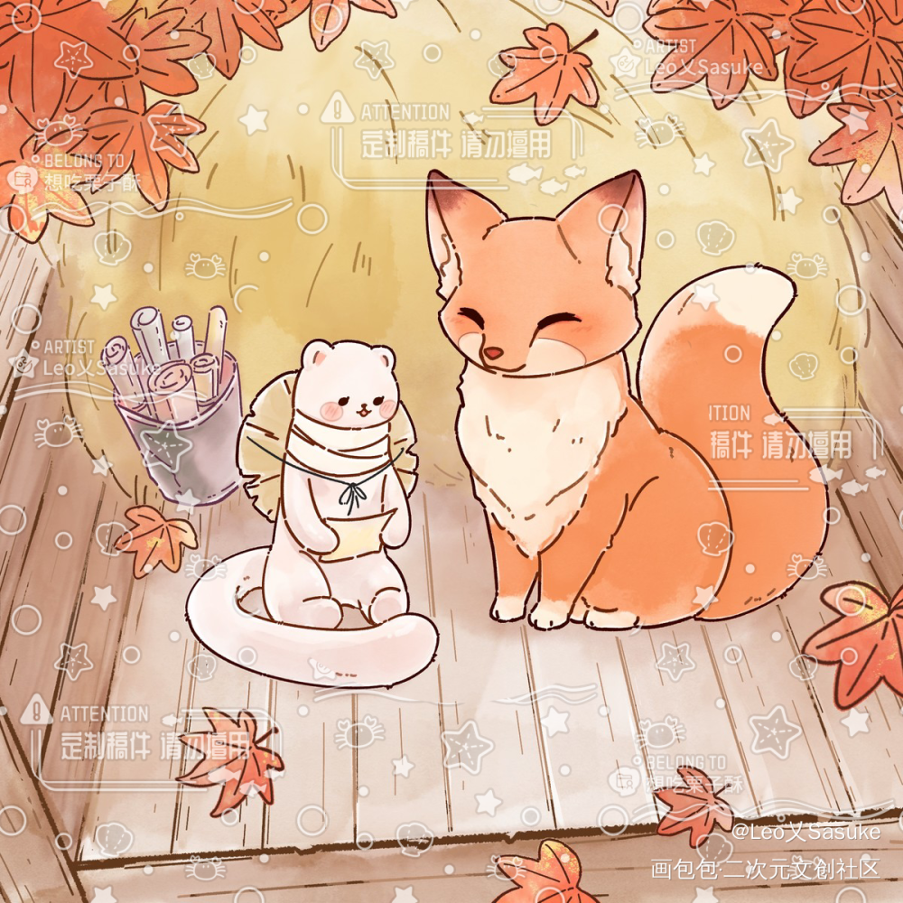 狐花怜鼬~_天官赐福花怜谢怜花城绘画作品