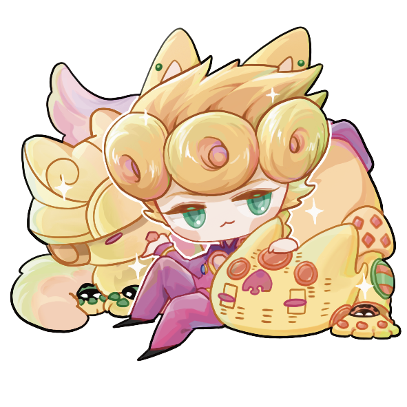 茸茸(❁´◡`❁)*✲ﾟ*_JOJO的奇妙冒险Q版人物乔鲁诺板绘涂Q版黄金之风求约稿procreate绘画作品