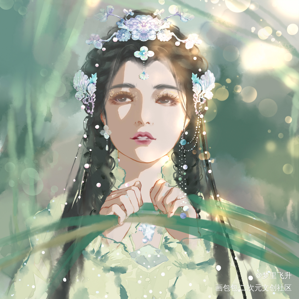 长月烬明 桑酒_水墨立绘古风厚涂桑酒长月烬明板绘插画约稿板写绘画绘画作品