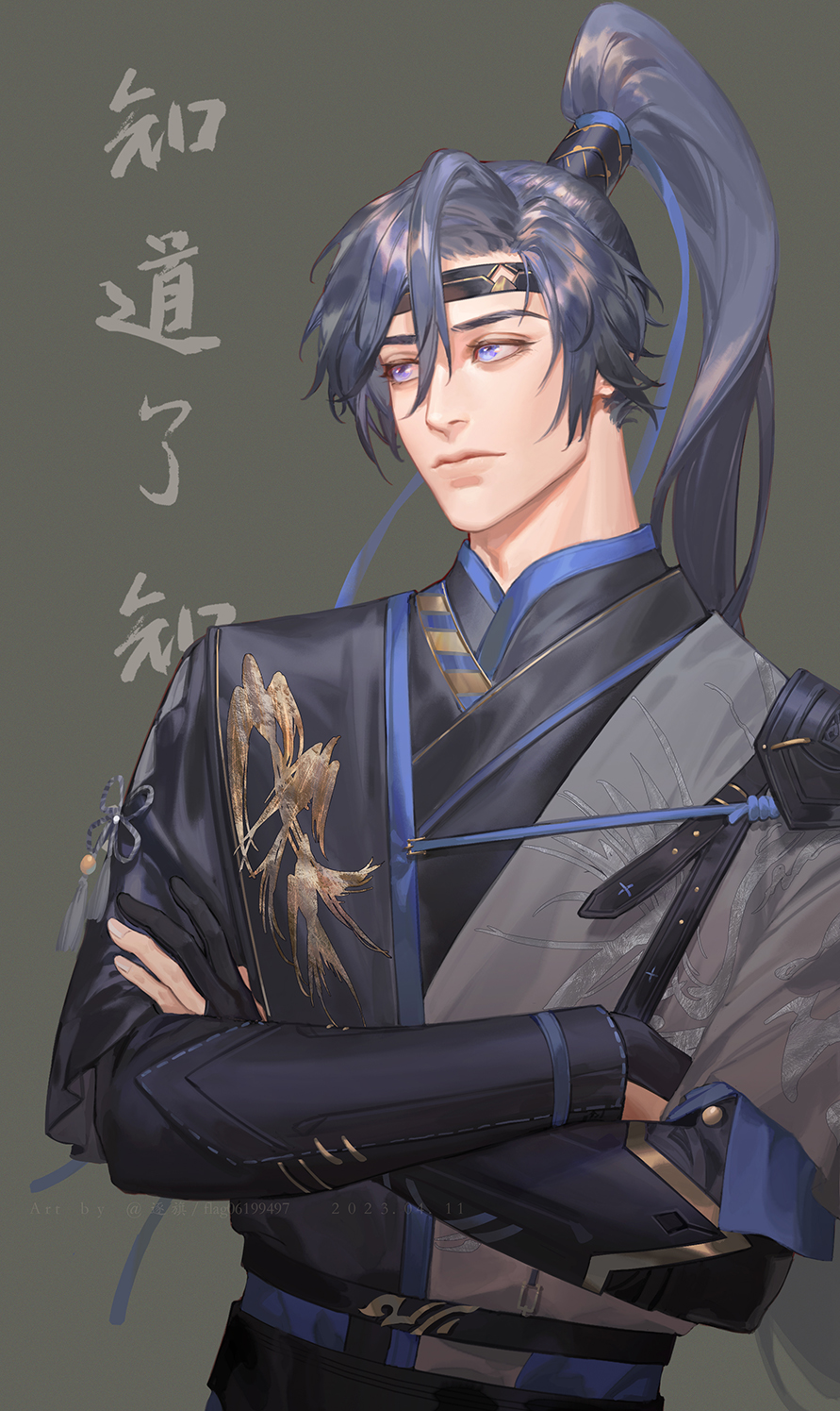 被白眼吸引_代号鸢傅融绘画作品