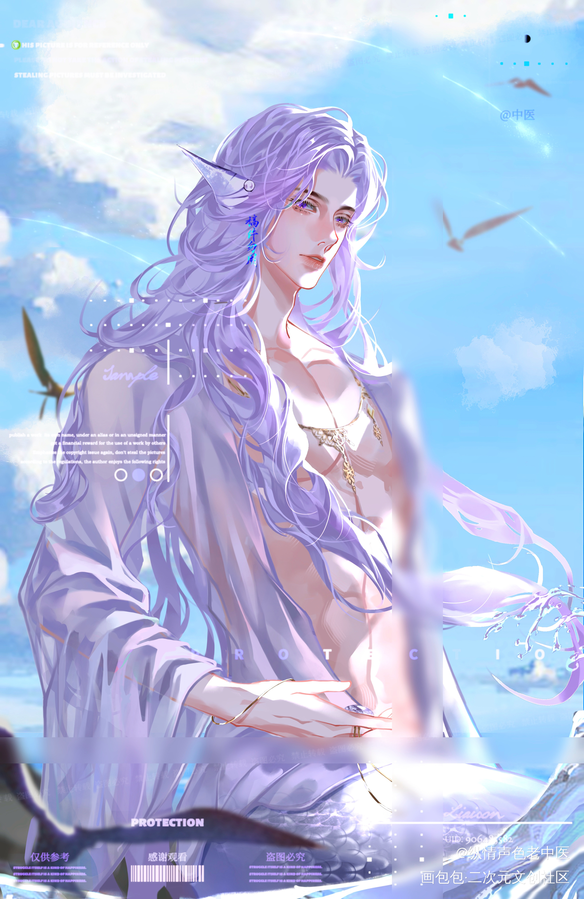 憋不出来了，麻烦各位想个文案吧_插画约稿原创oc绘画作品