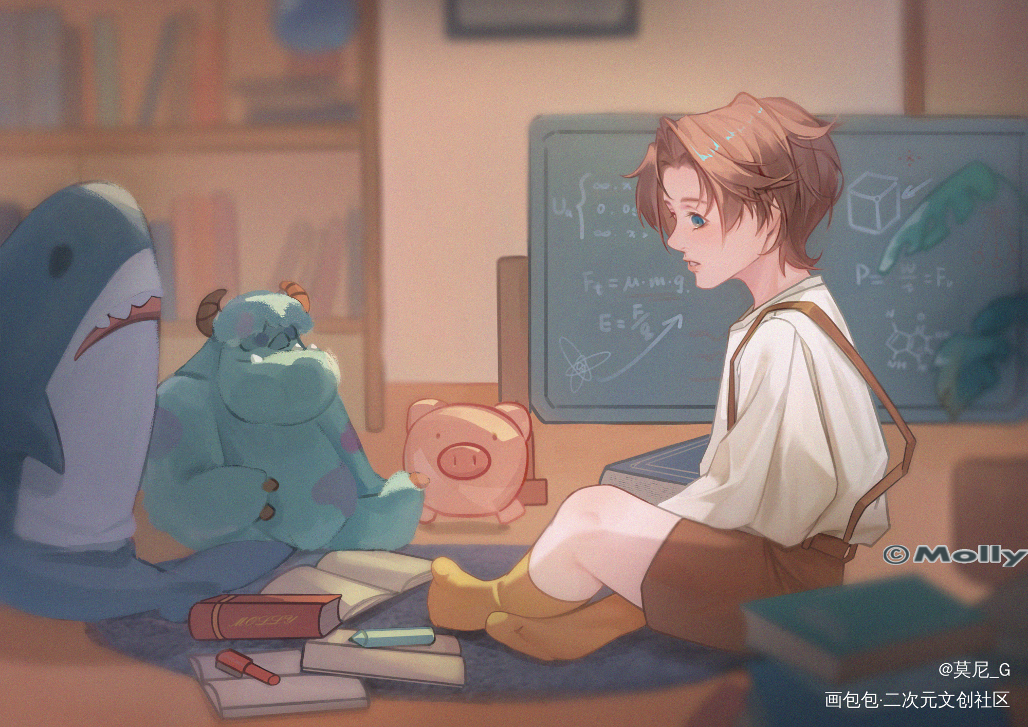 小左然课堂开课啦_未定事件簿左然我要上首推插画绘画绘画作品