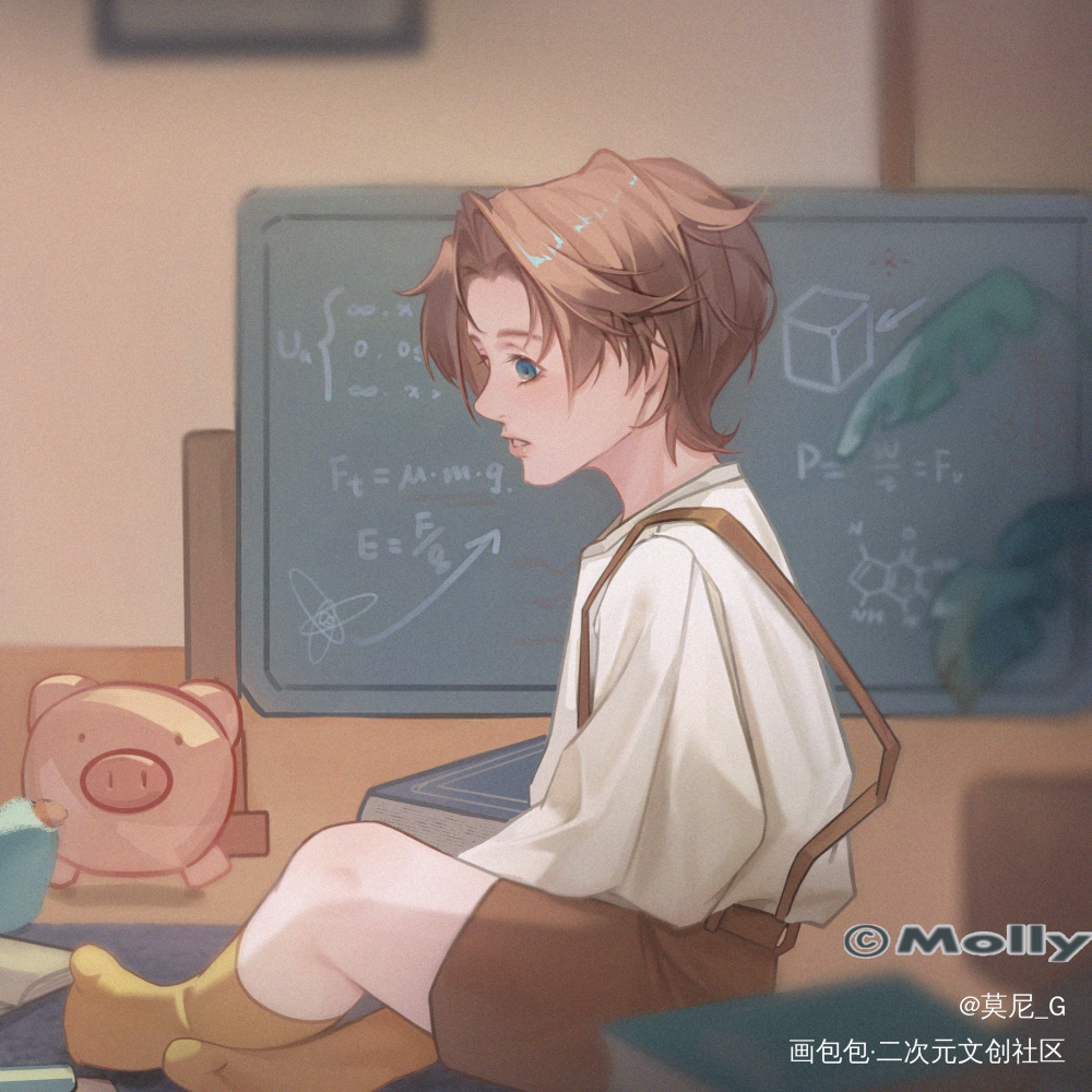小左然课堂开课啦_未定事件簿左然我要上首推插画绘画绘画作品