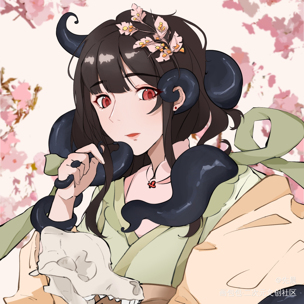 李岁和她爹_道诡异仙板绘涂绘画作品
