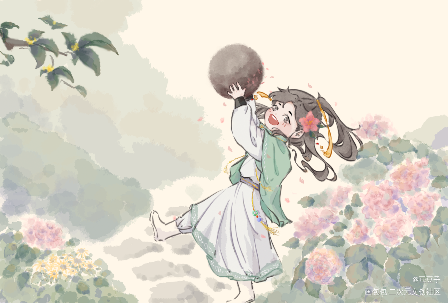 在这园中撒过欢的小孩，只有一个_太岁奚平Q版同人priest太岁绘画作品
