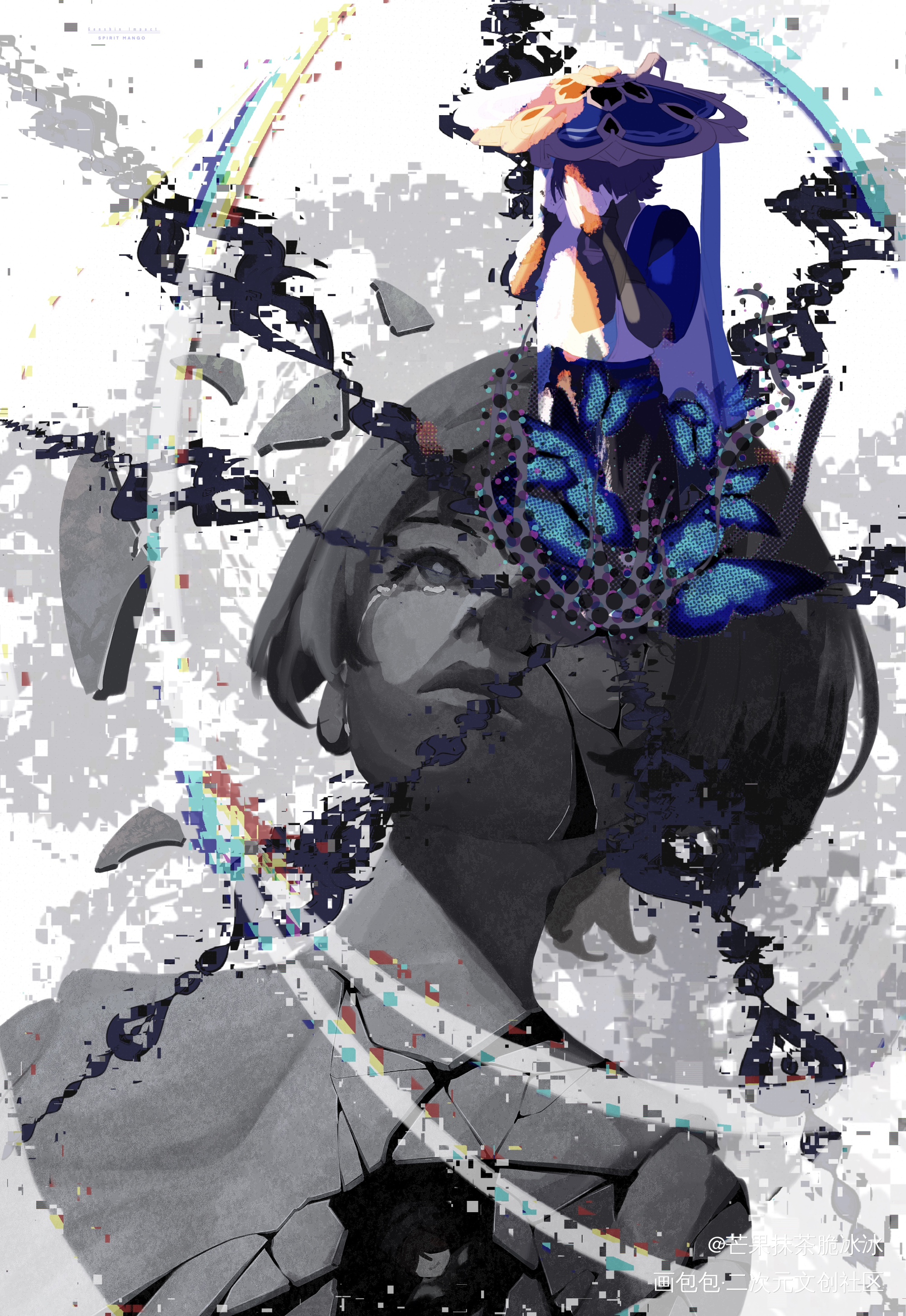 我该如何原谅自己_原神散兵板绘涂伪厚涂日系插画摸鱼二次元板绘绘画作品