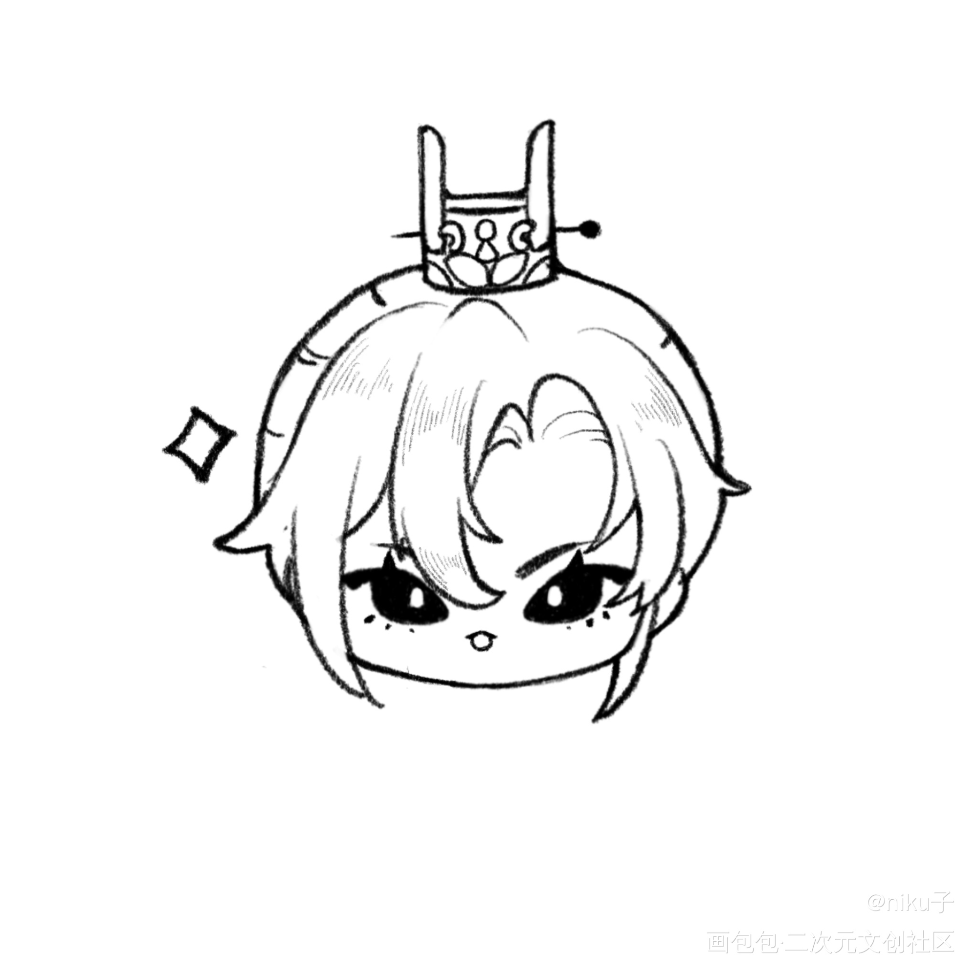 宝宝们~(忘带一个_代号鸢同人代号鸢袁基刘辨procreate绘画作品