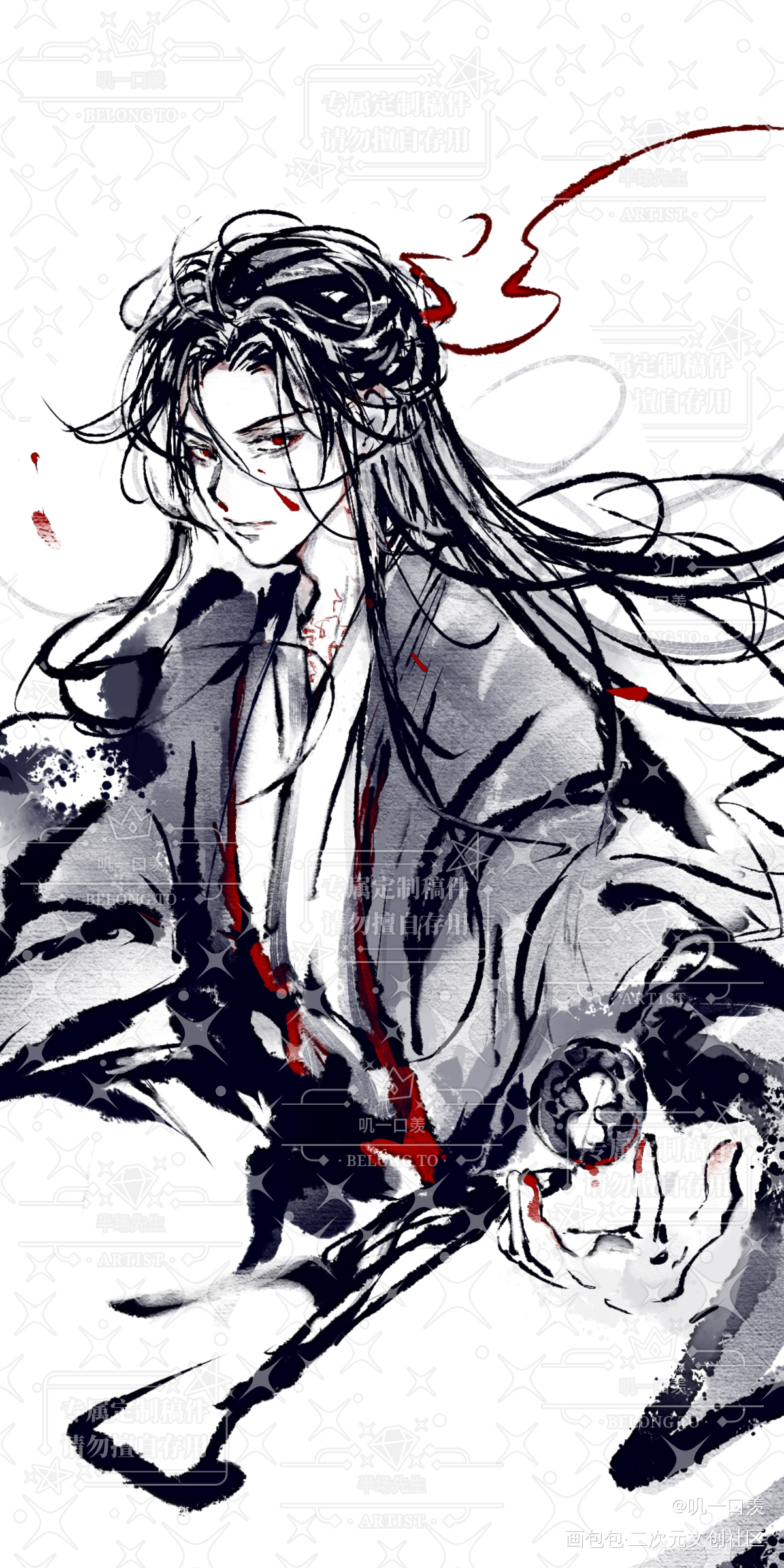发发_魔道祖师忘羡约稿绘画作品