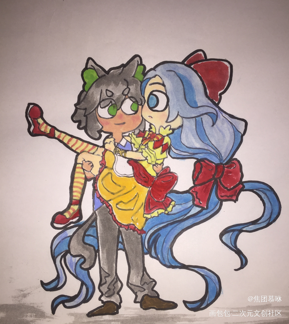 公举抱_罗小黑战记黑限无限罗小黑摸鱼绘画作品