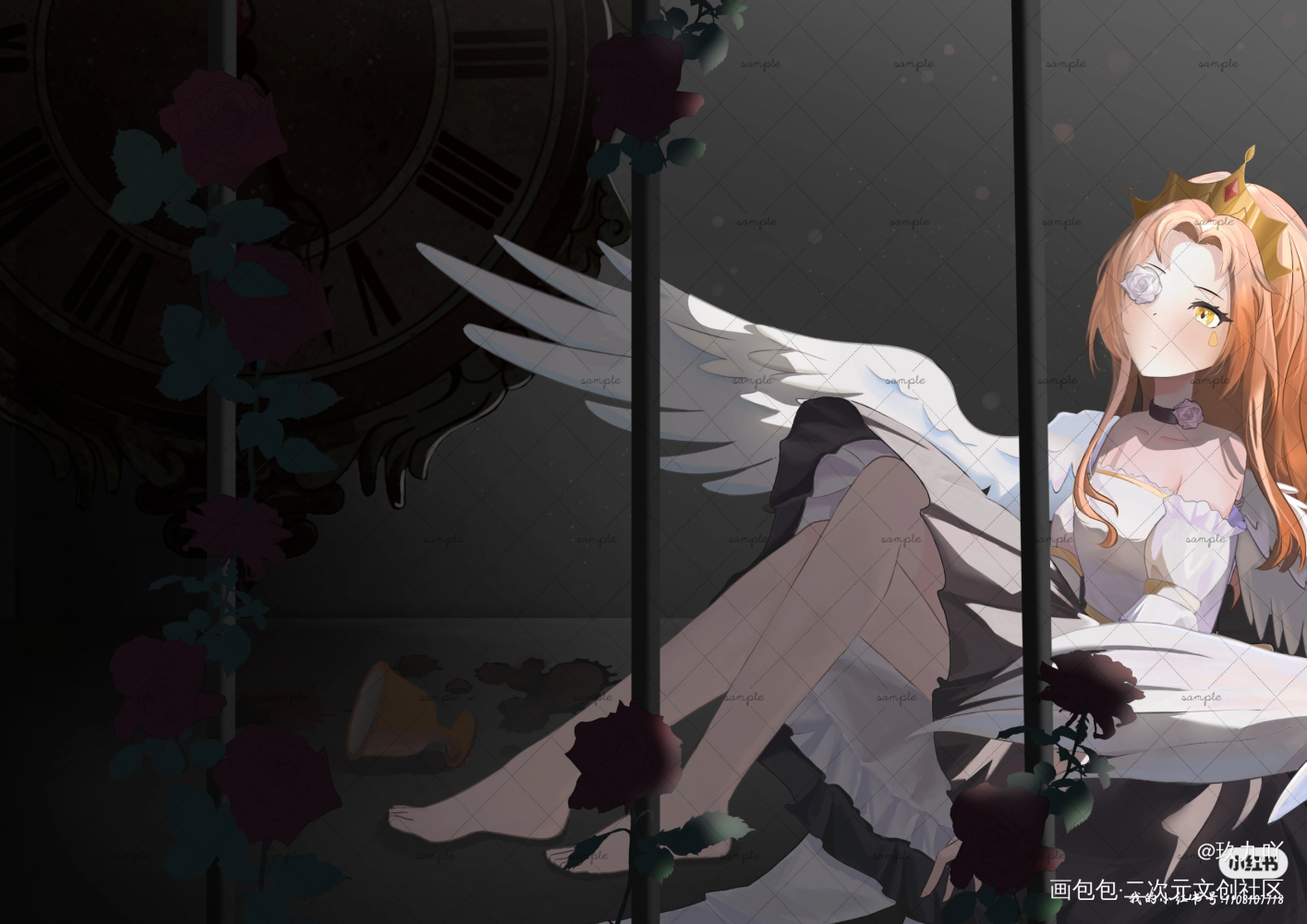 天使_日系平涂日系原创绘画无偿绘画作品