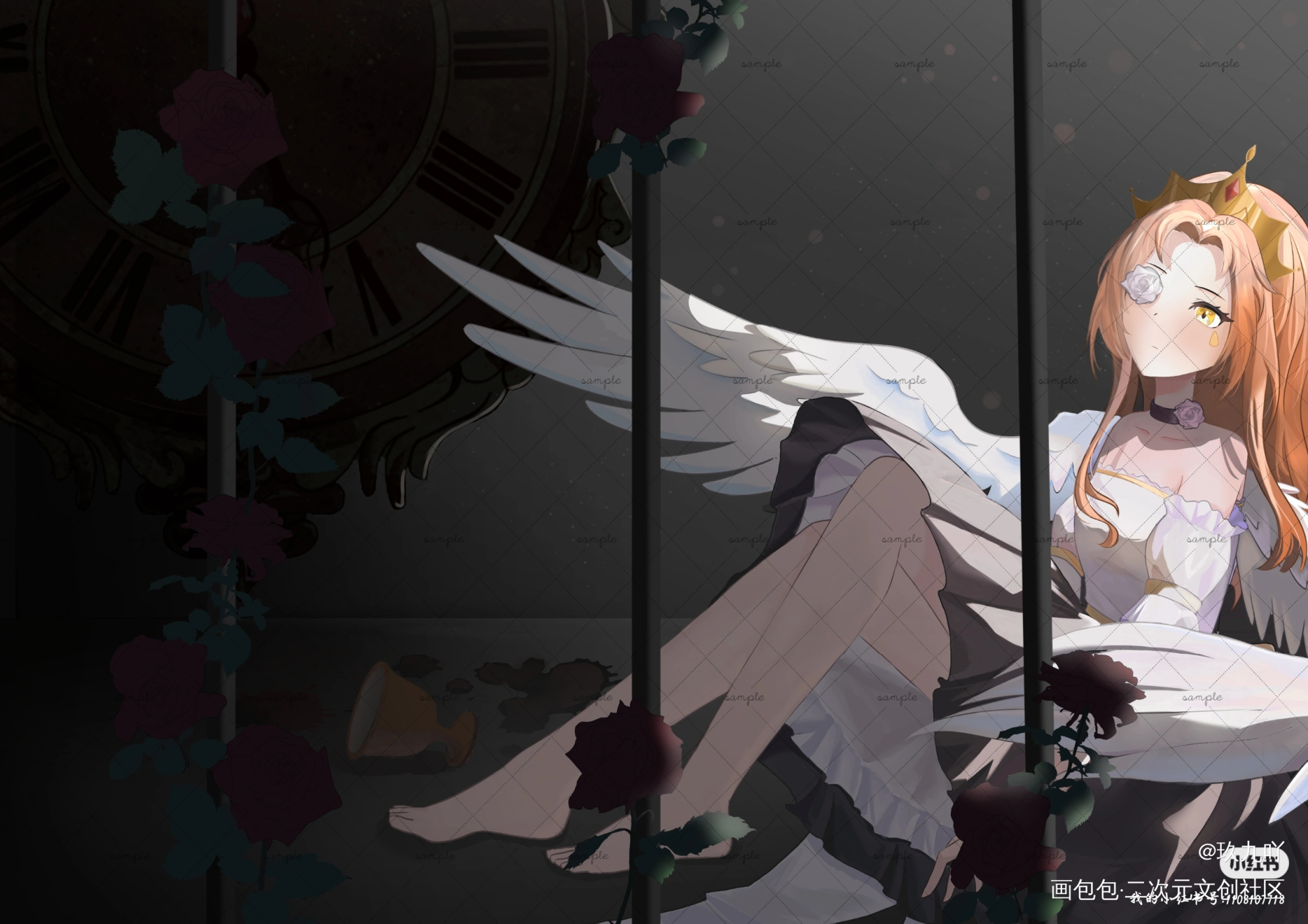 天使_日系平涂日系原创绘画无偿绘画作品