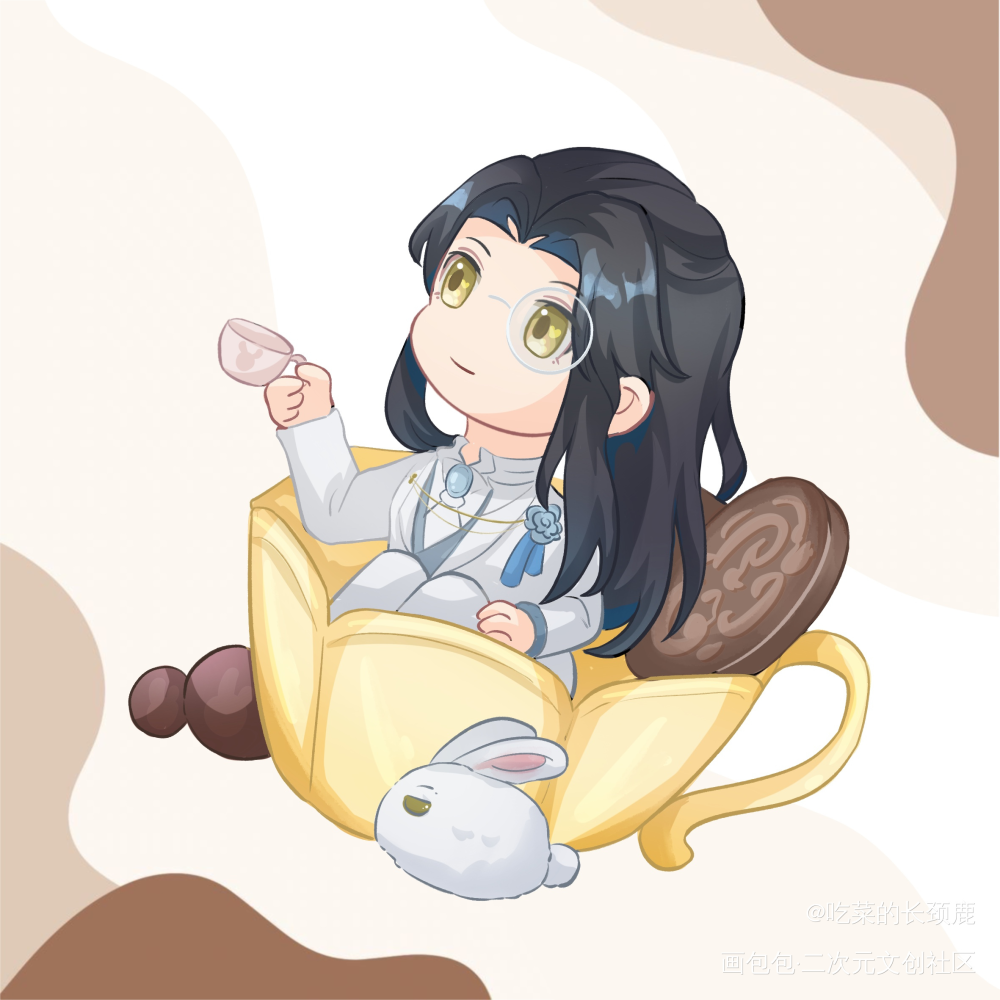 执事忘羡_魔道祖师忘羡蓝忘机Q版墨香铜臭绘画作品