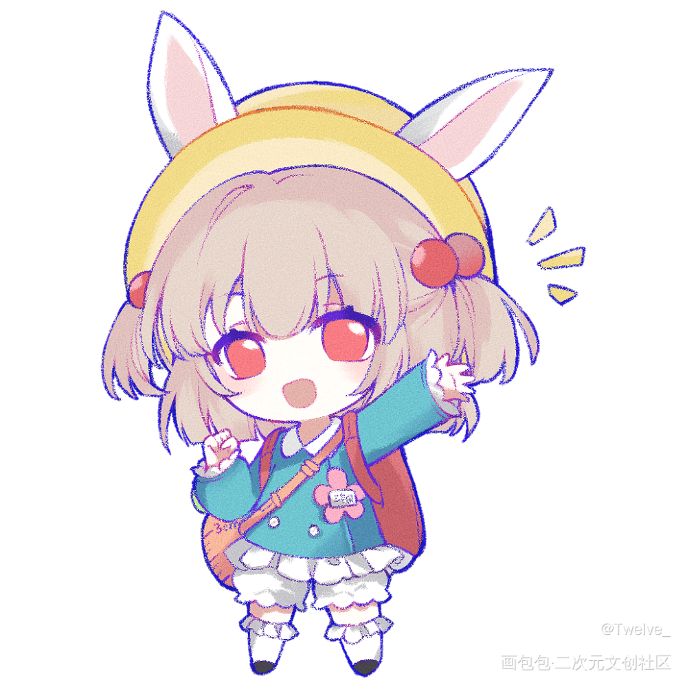 兔兔巴士_阴阳师决战平安京山兔Q版绘画作品